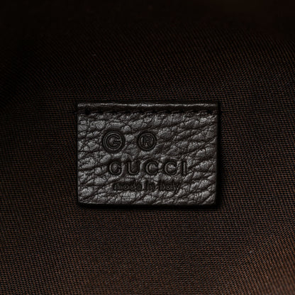 Gucci Monogram Dollar Calfskin Waist Pouch Beige Ebony Testa di Moro Marrone Scuro 6 of 11
