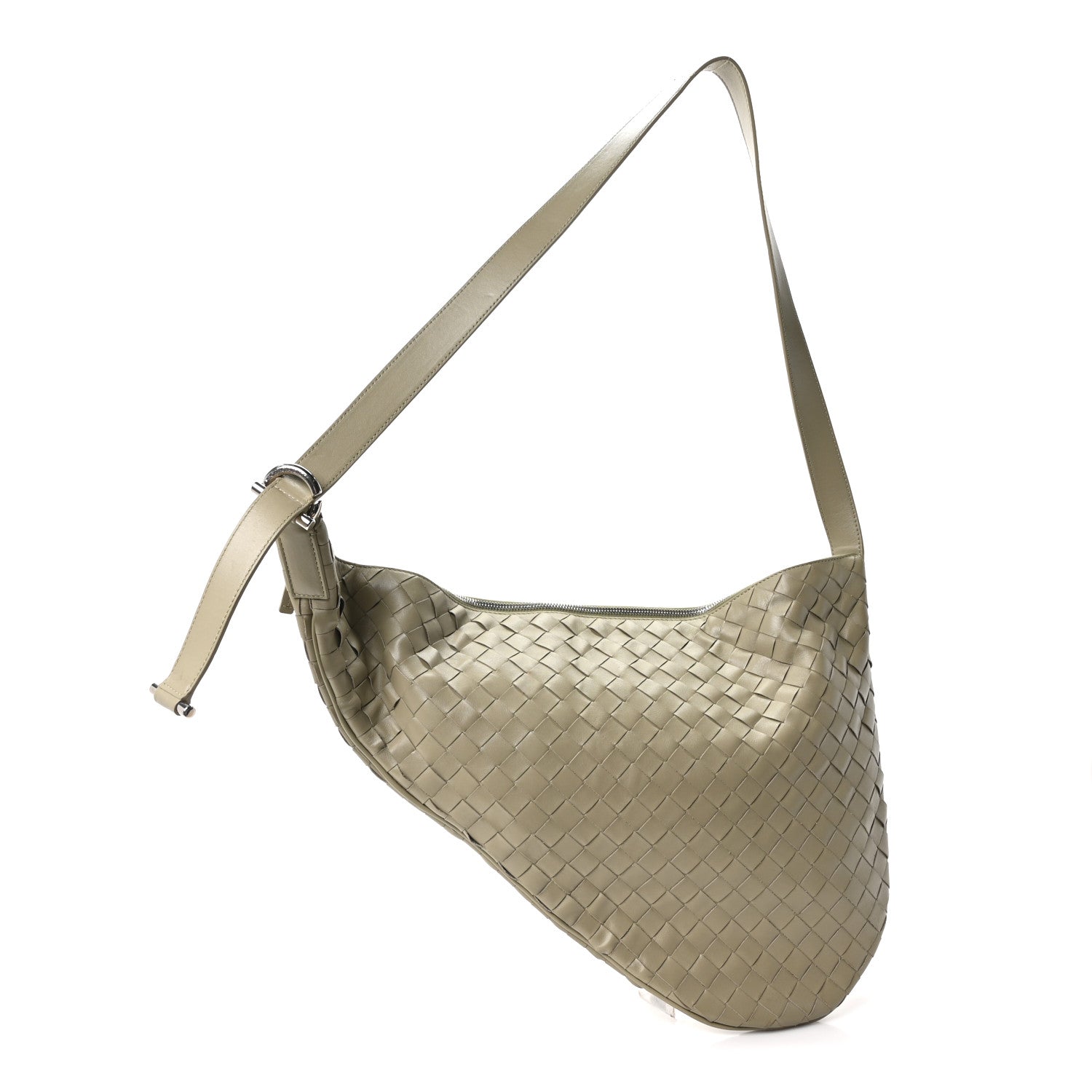 Bottega Veneta Calfskin Intrecciato Virgule Travertine 3 of 10