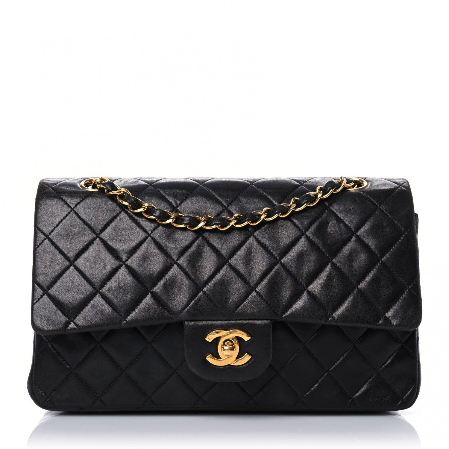Chanel Lambskin Quilted Medium Double Flap Black 1 of 21