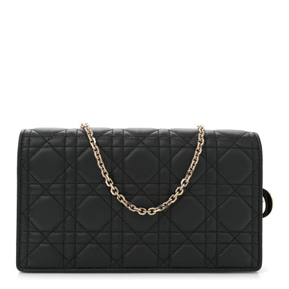 Christian Dior Lambskin Cannage Lady Dior Pouch Black 1 of 10