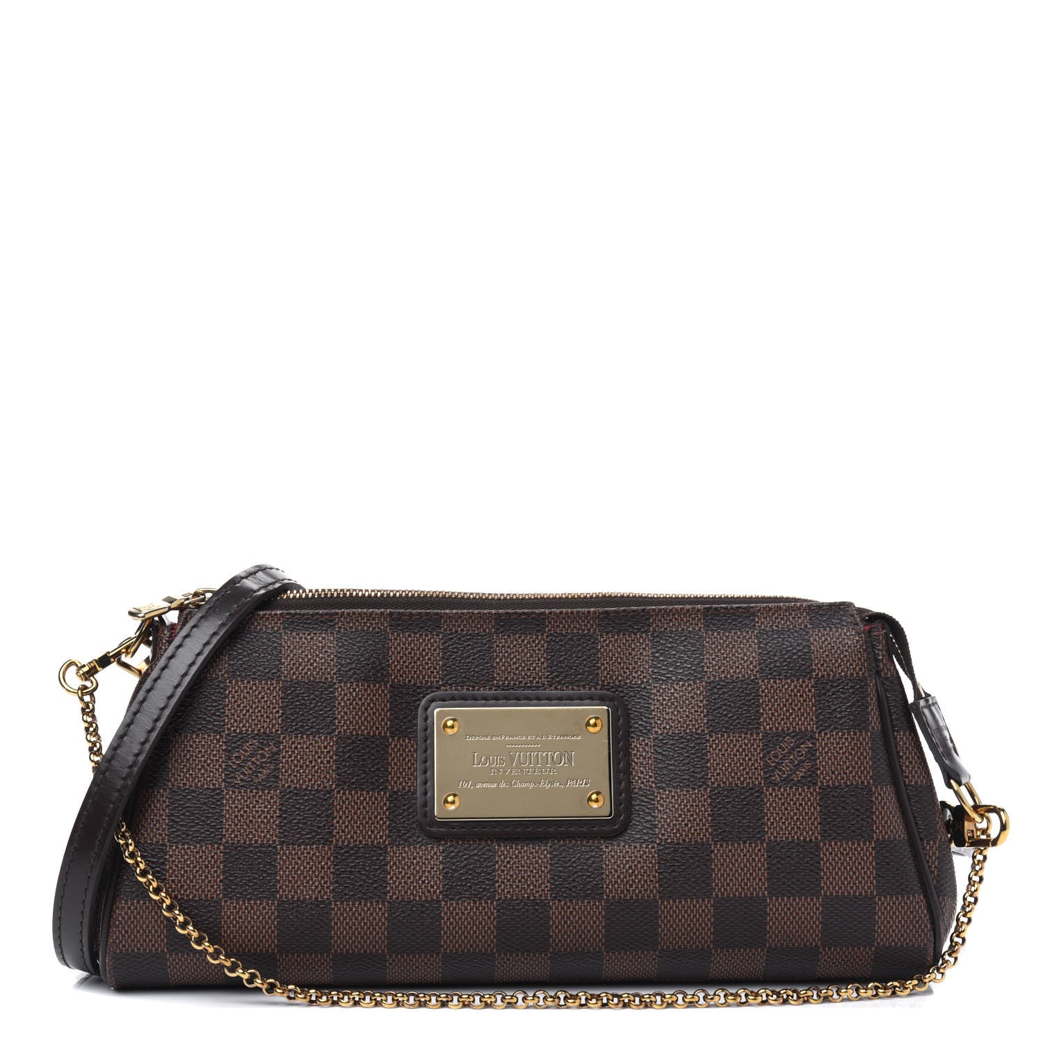 Louis Vuitton Damier Ebene Eva Clutch 1 of 13