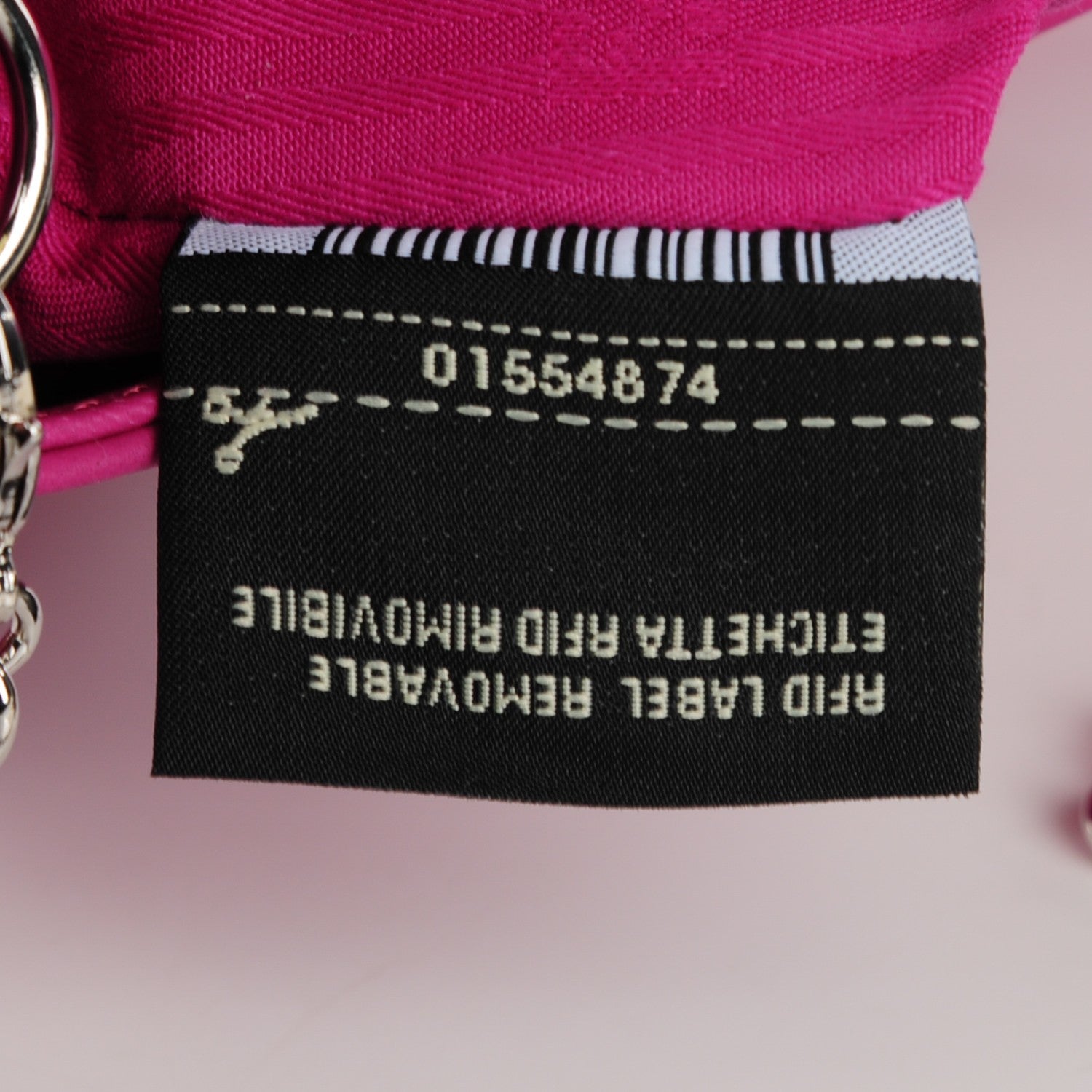 Fendi Vitello Flamingo Enamel Fendista Pouchette Crossbody Magenta 8 of 9
