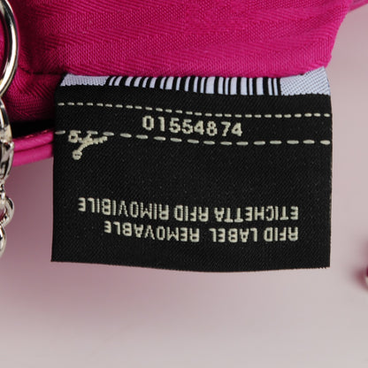 Fendi Vitello Flamingo Enamel Fendista Pouchette Crossbody Magenta 8 of 9