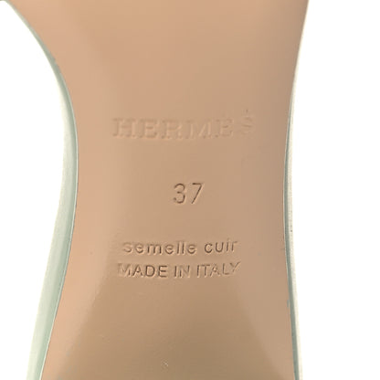 Hermes Calfskin Oasis Sandals 37 Vert Embrun 7 of 10