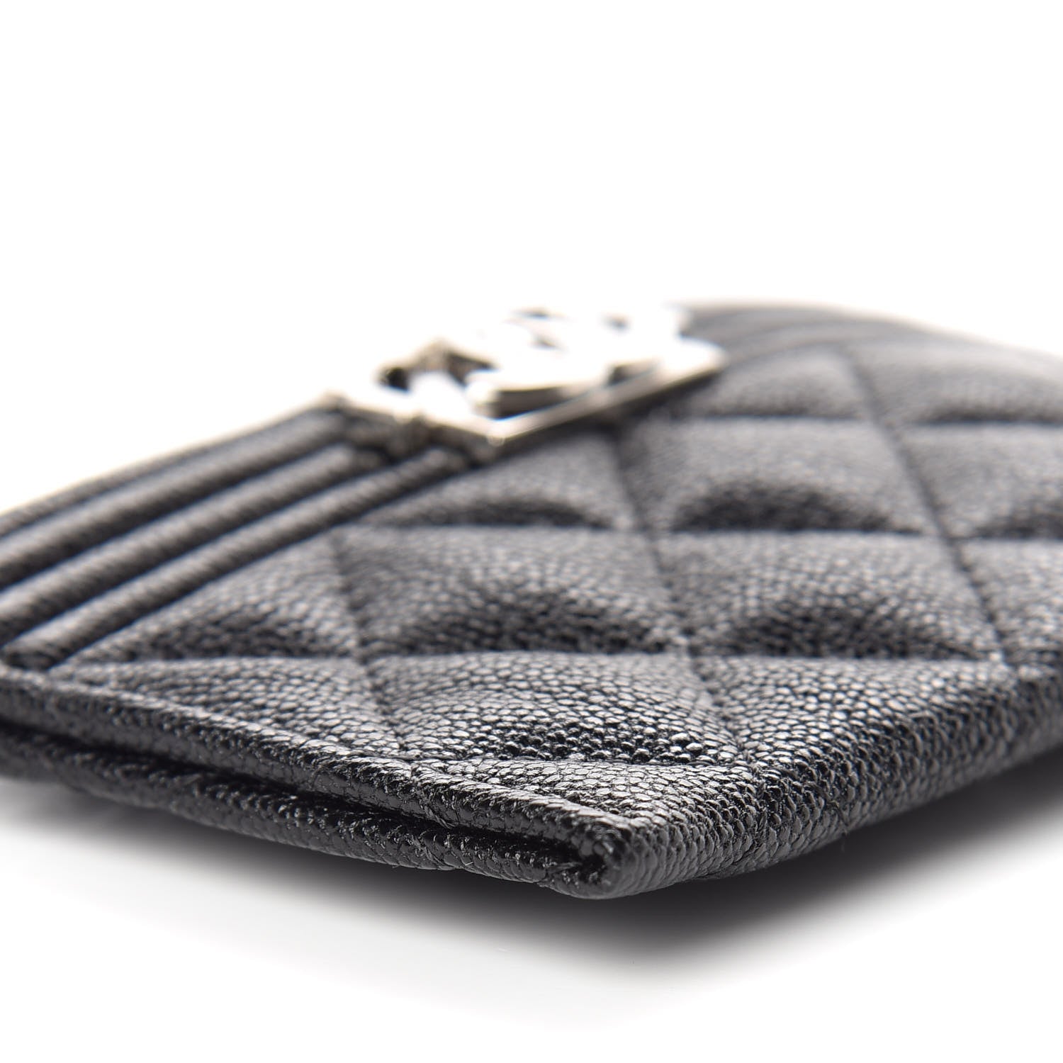 Chanel Caviar Quilted Boy Card Holder Black 5 of 10