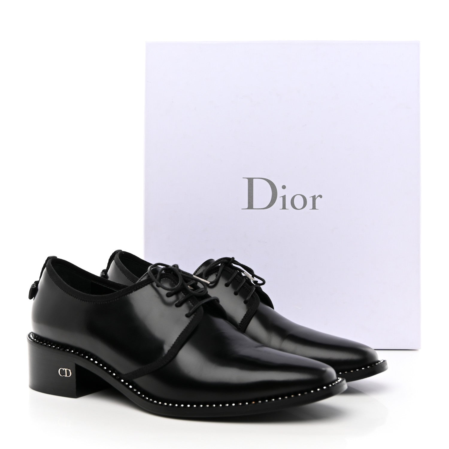 Christian Dior Glazed Calfskin Tomboy Lace Up 38 Black 15 of 15