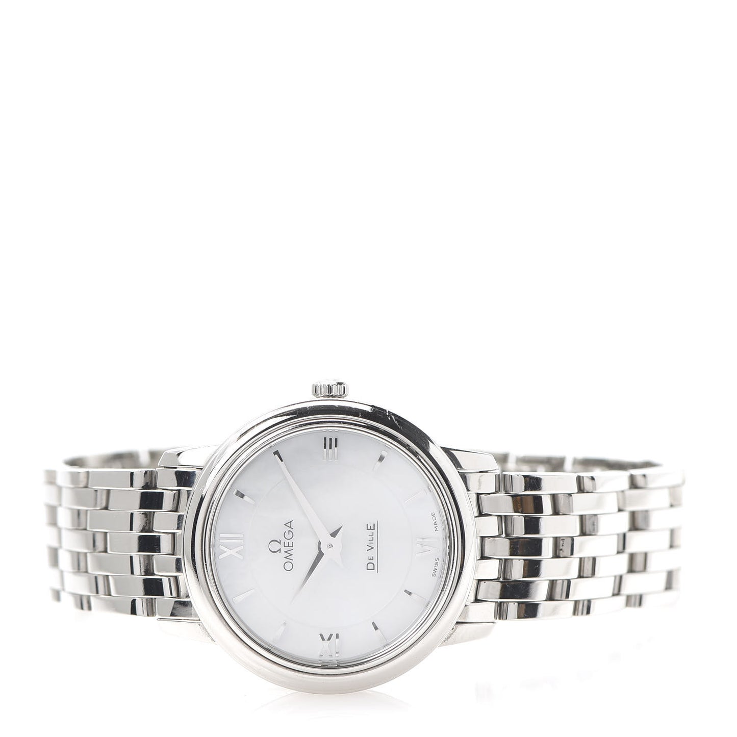 Stainless Steel Mother of Pearl 27mm De Ville Prestige Quartz Watch