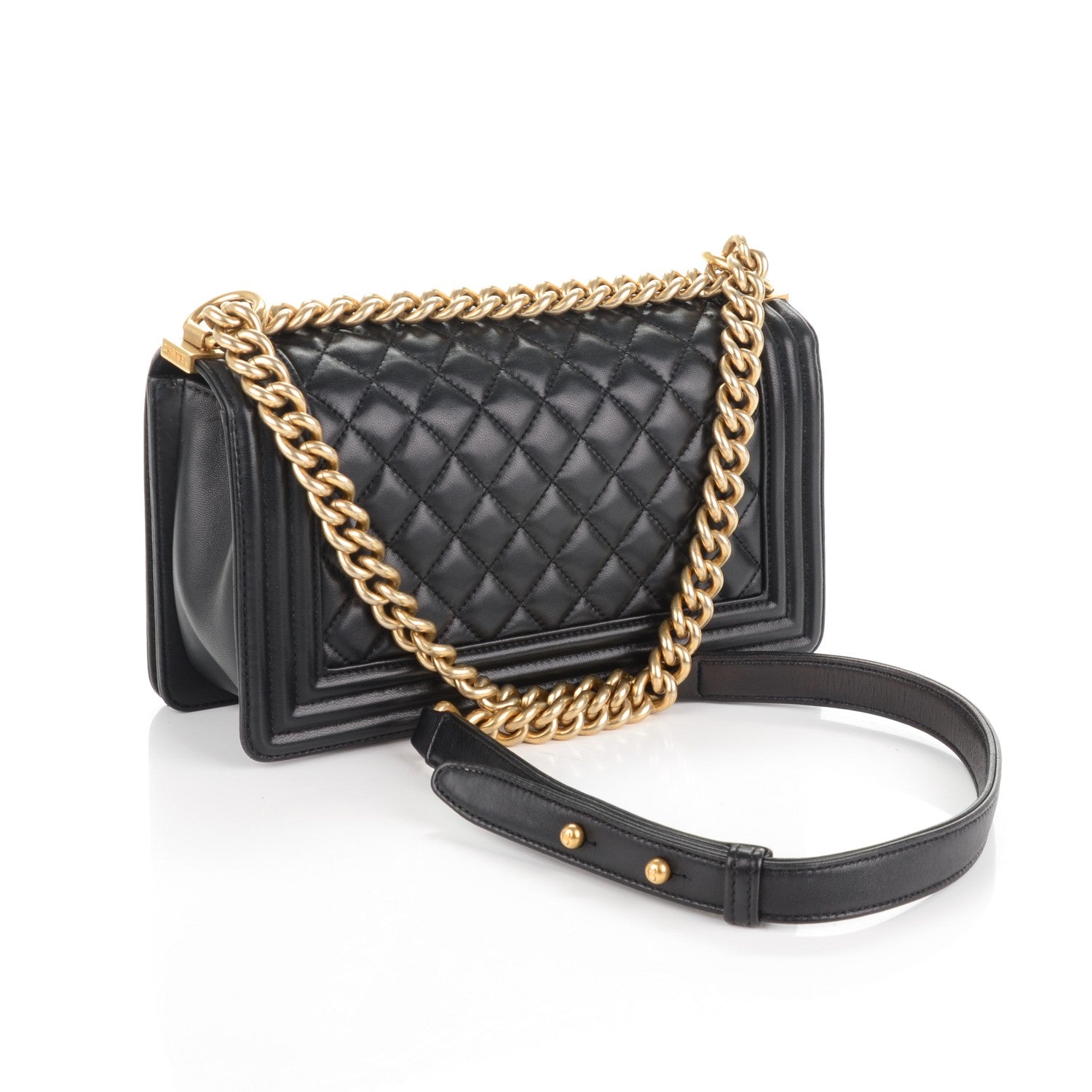 Chanel Lambskin Quilted Medium Boy Flap Black 3 of 7