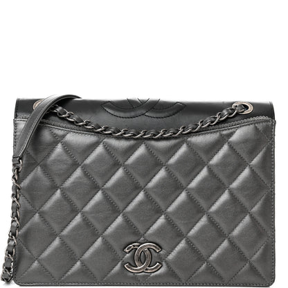 Chanel Metallic Calfskin Quilted Ballerine Flap Silver 8 of 15
