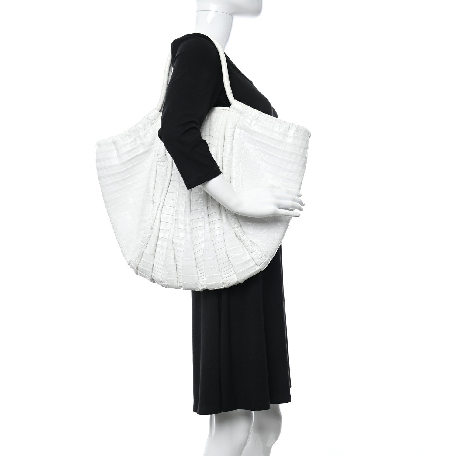Nancy Gonzalez Crocodile Top Handle Tote White 2 of 25