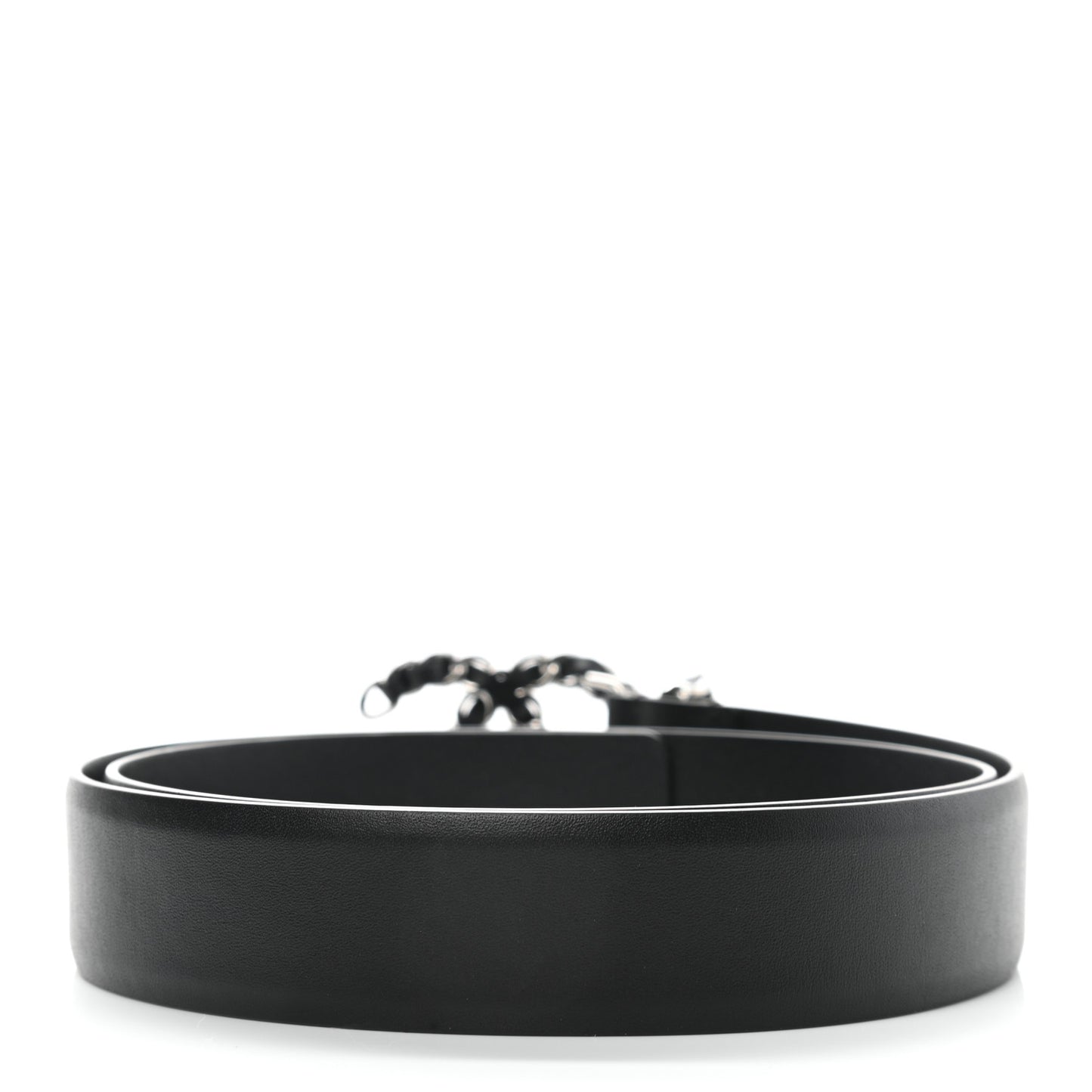 Calfskin CC Chain Belt 80 32 Black
