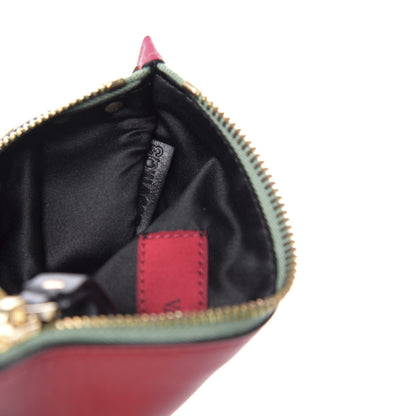 Valentino Garavani Vitello Italian Pop Small Rockstud Zip Pouch Deep Rose Scarlet 6 of 7