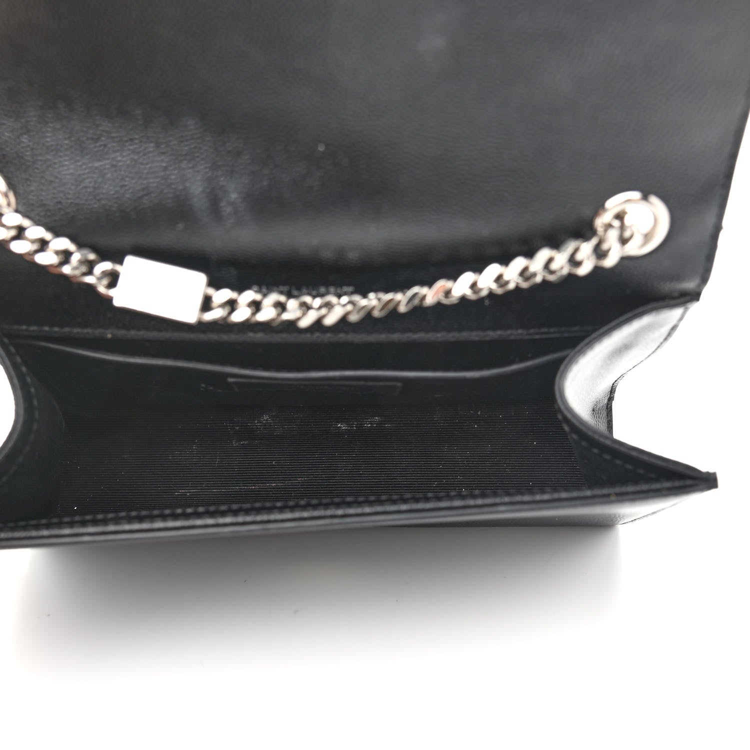 Saint Laurent Grain De Poudre Small Monogram Kate Satchel Black 5 of 15