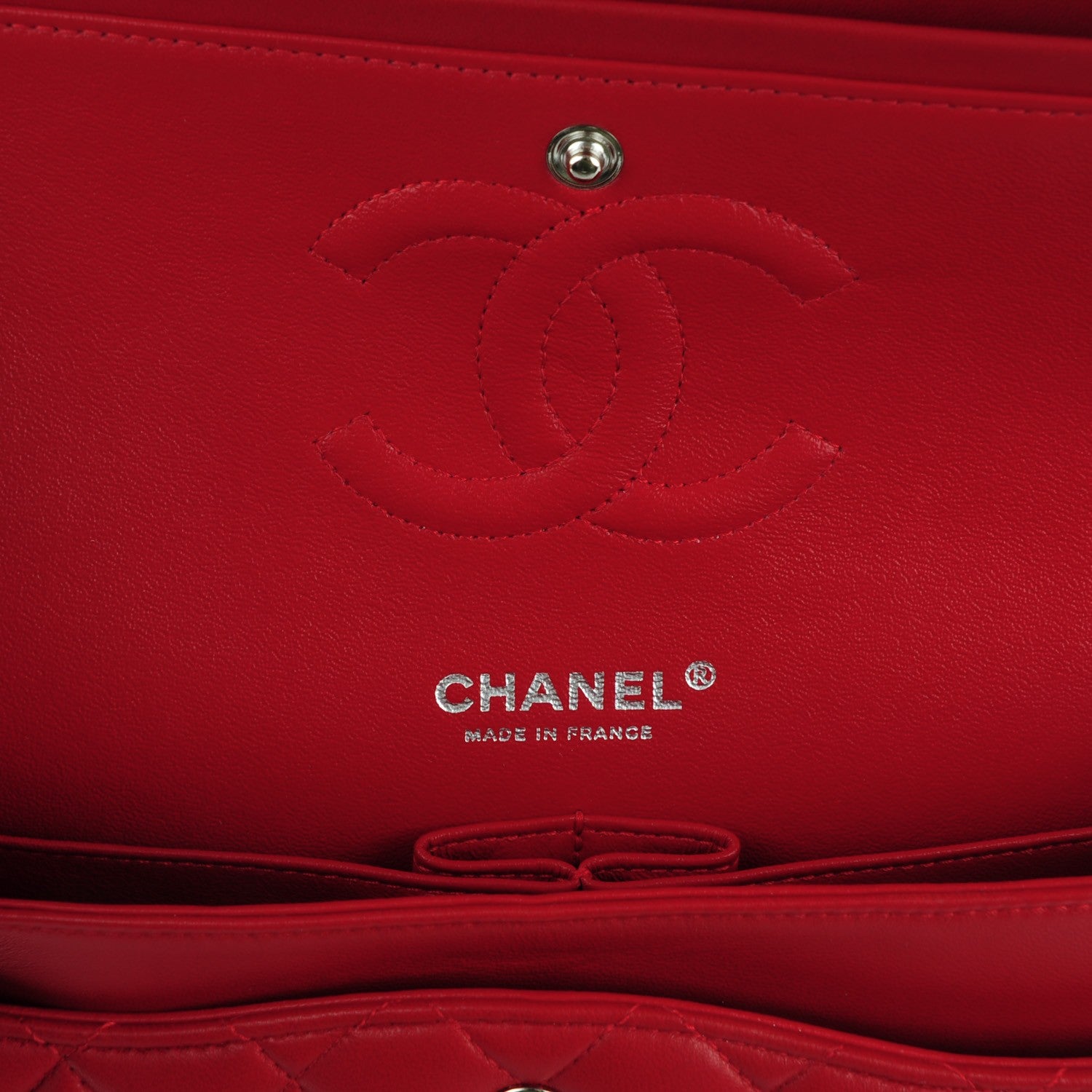 Chanel Lambskin Quilted Medium Double Flap Red 7 of 9