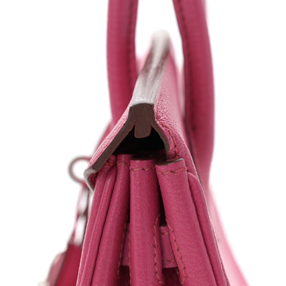 Hermes Chevre Mysore Birkin 25 Rose Shocking 9 of 14
