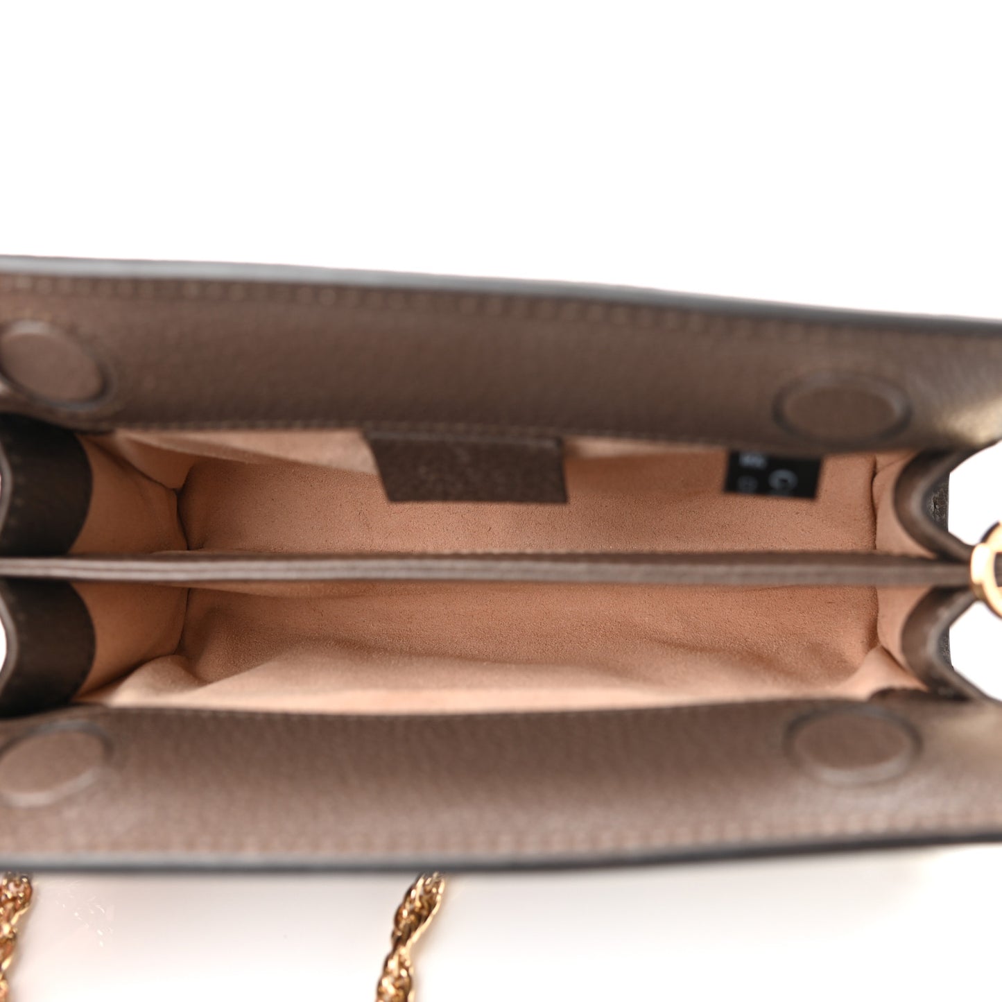 GG Supreme Monogram Textured Dollar Calfskin Web Mini Ophidia Chain Shoulder Bag Beige Ebony New Acero