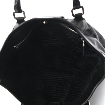 Prada Soft Calf Shopping Tote Black 5 of 10