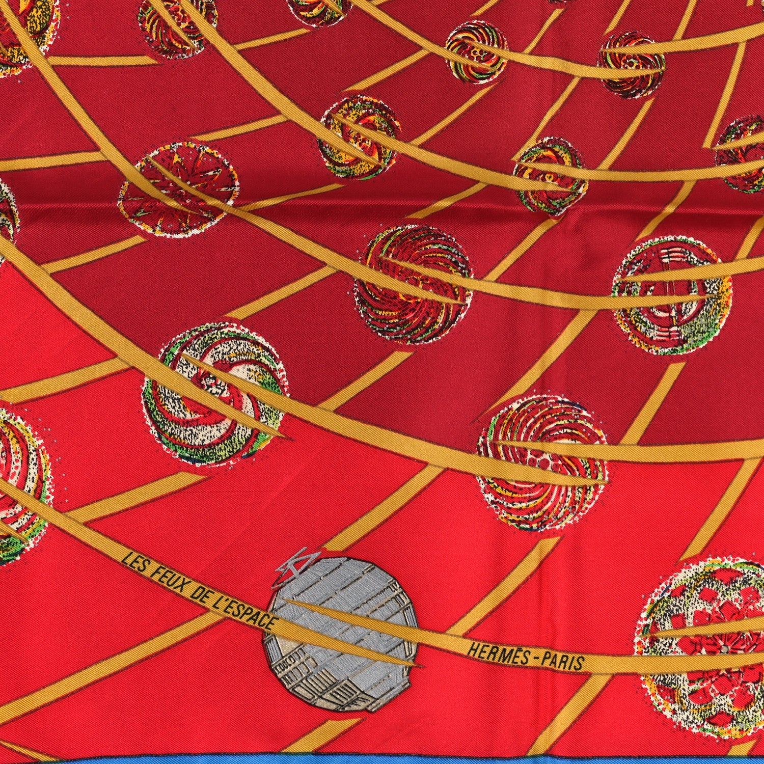 Hermes Silk Les Feux de L'Espace Scarf 90 2 of 4