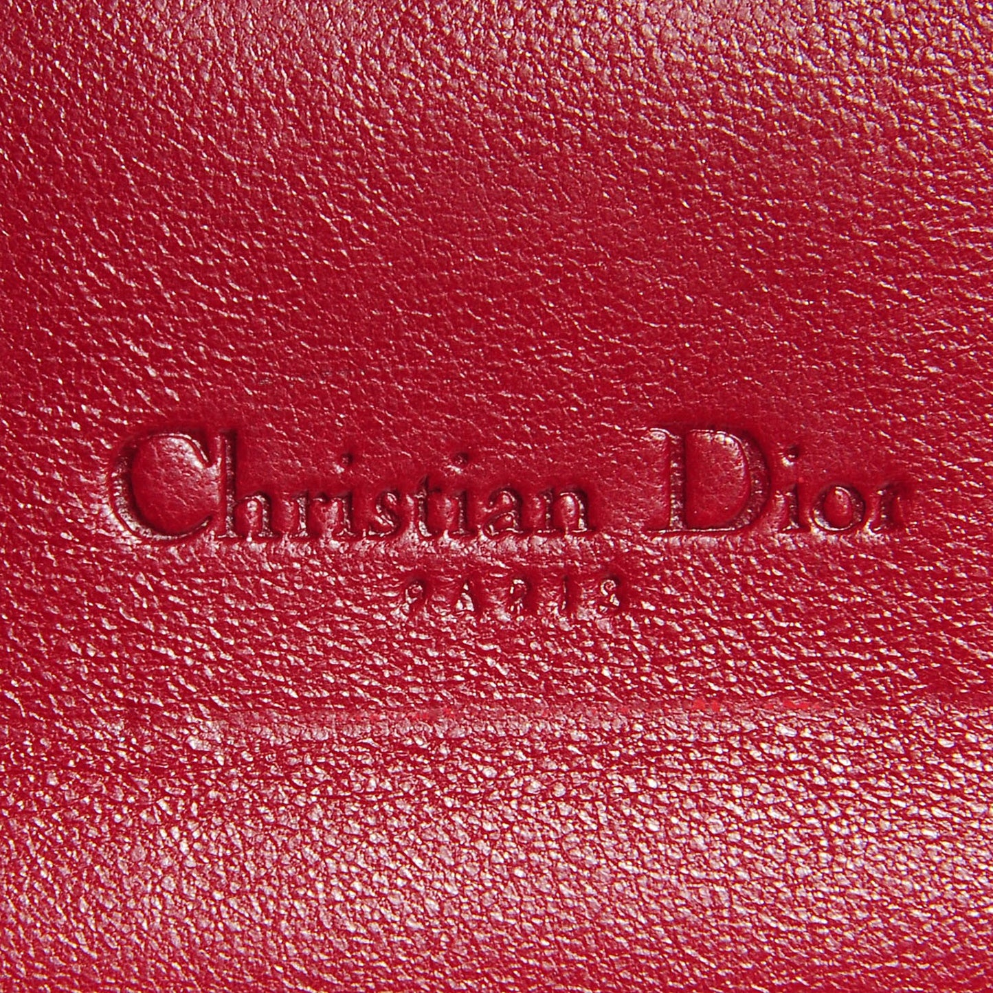 Lambskin Cannage Wallet Red
