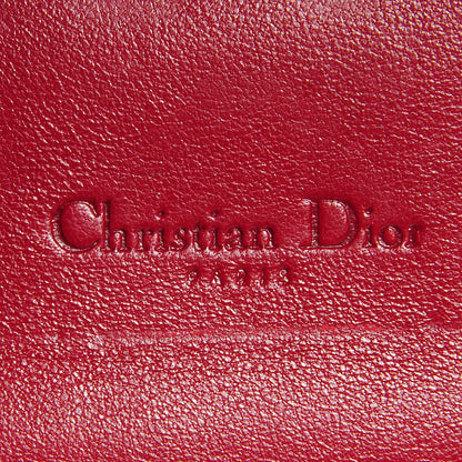 Christian Dior Lambskin Cannage Wallet Red 6 of 7