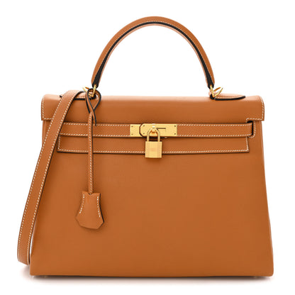 Hermes Evercolor Kelly Retourne 32 Toffee 1 of 13