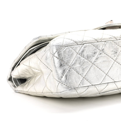 Chanel Metallic Aged Calfskin Quilted 2.55 Reissue 227 Flap Silver 6 of 8