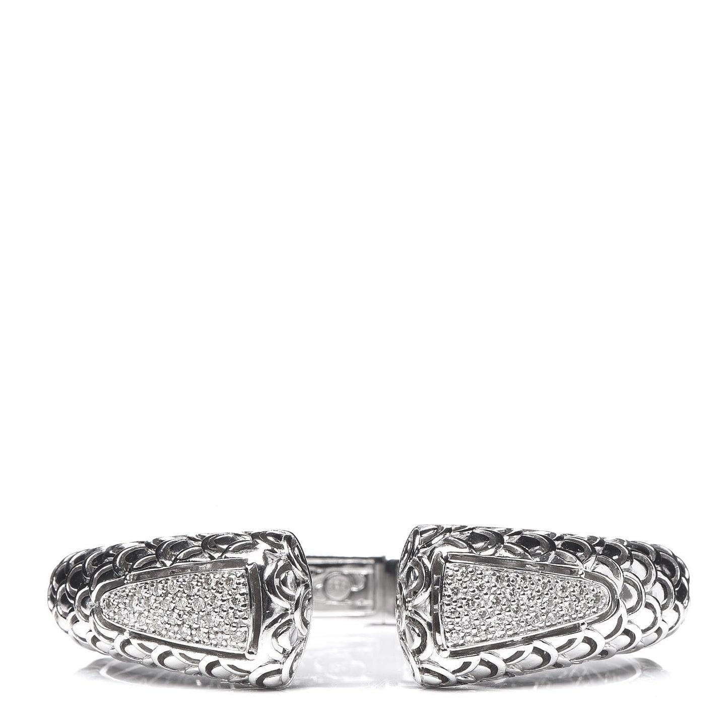 Sterling Silver Diamond Naga Kick Cuff Bracelet