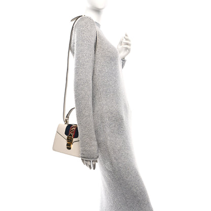 Gucci Calfskin Mini Sylvie Top Handle Bag White 2 of 10