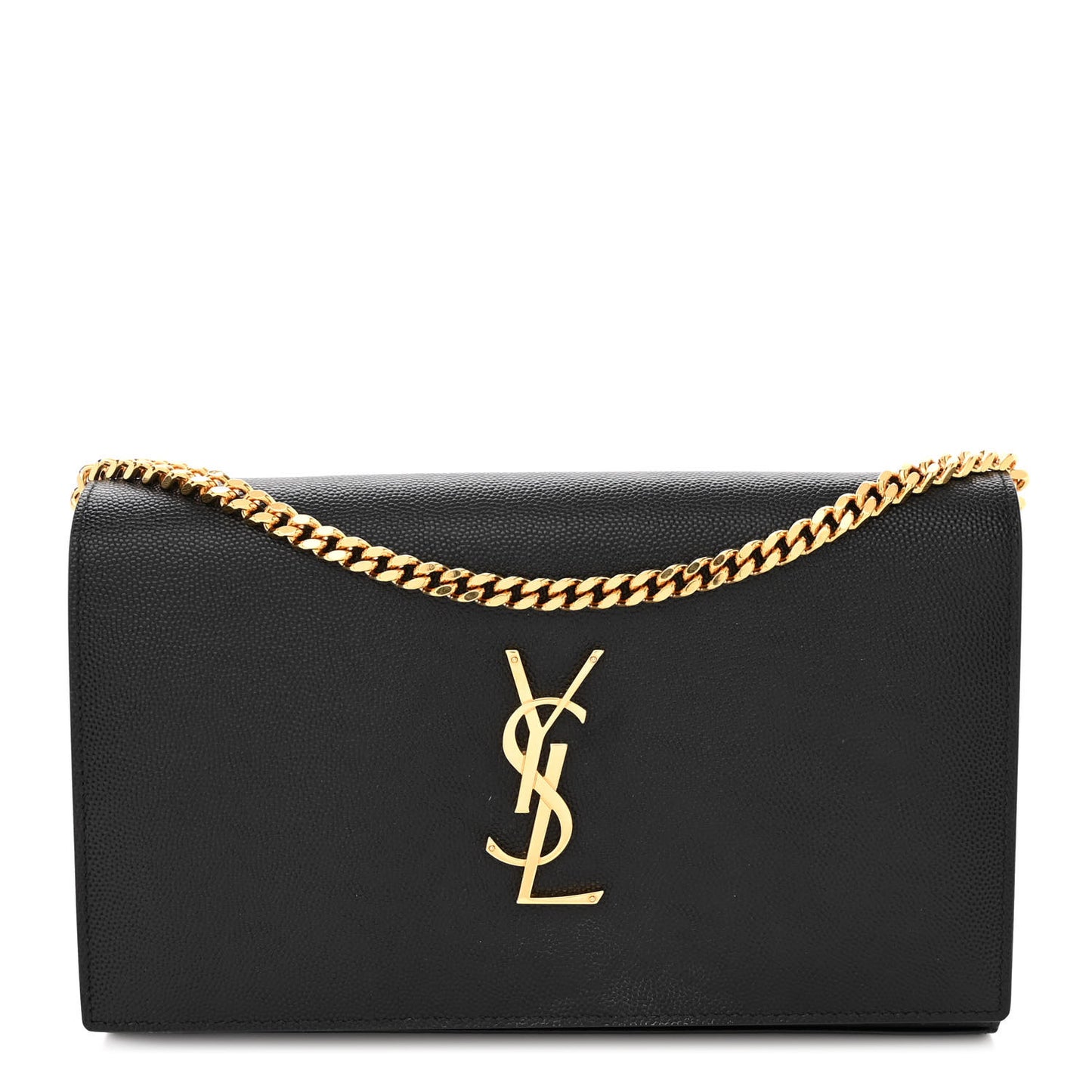 Grain De Poudre Monogram Chain Wallet Black