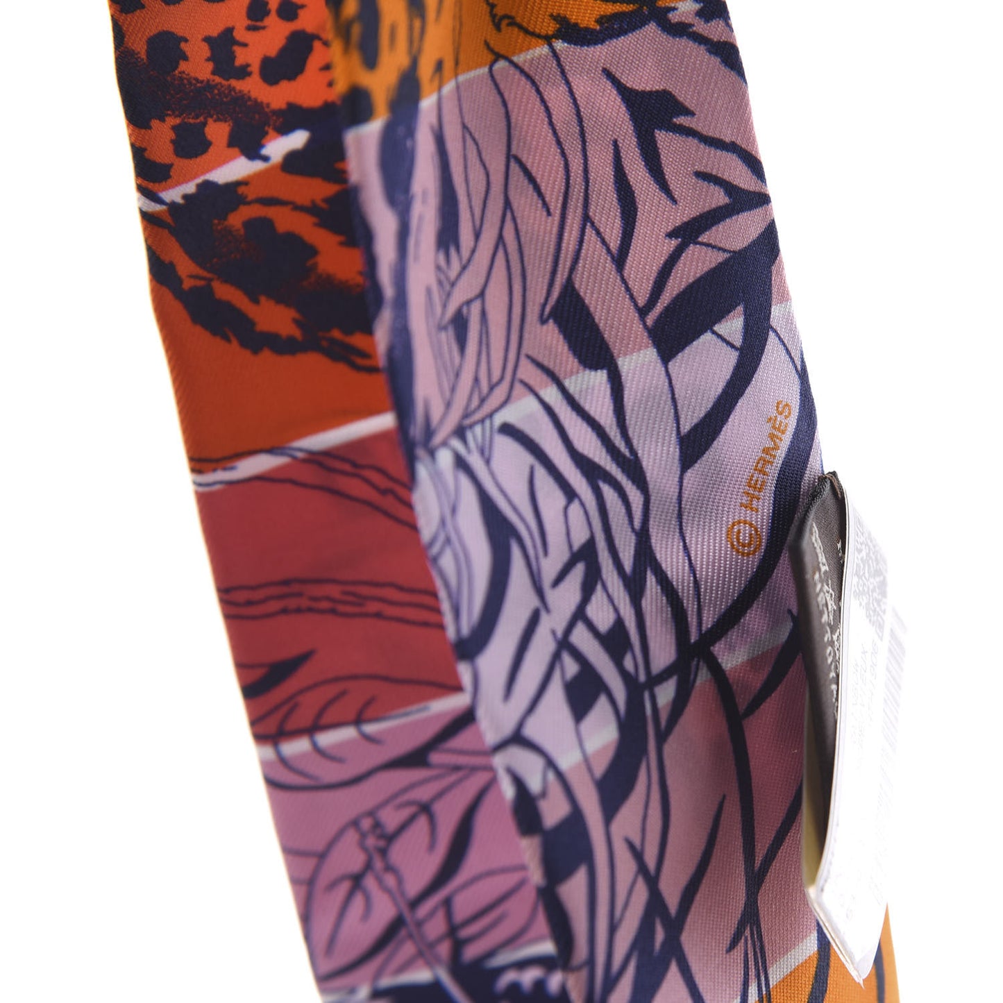 Silk Jungle Love Rainbow Twilly Orange Encre Vieux Rose