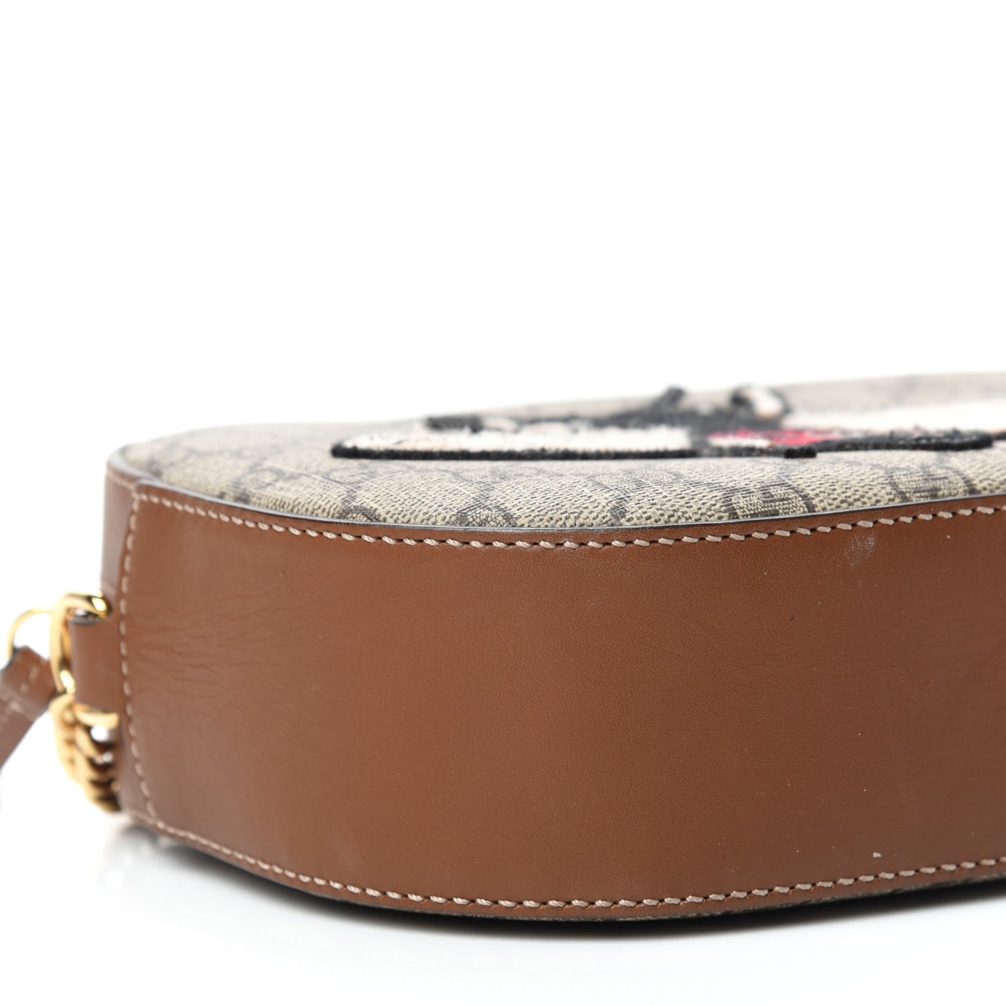 GG Supreme Monogram Bee Embroidered Mini Chain Shoulder Bag Beige Tuscany