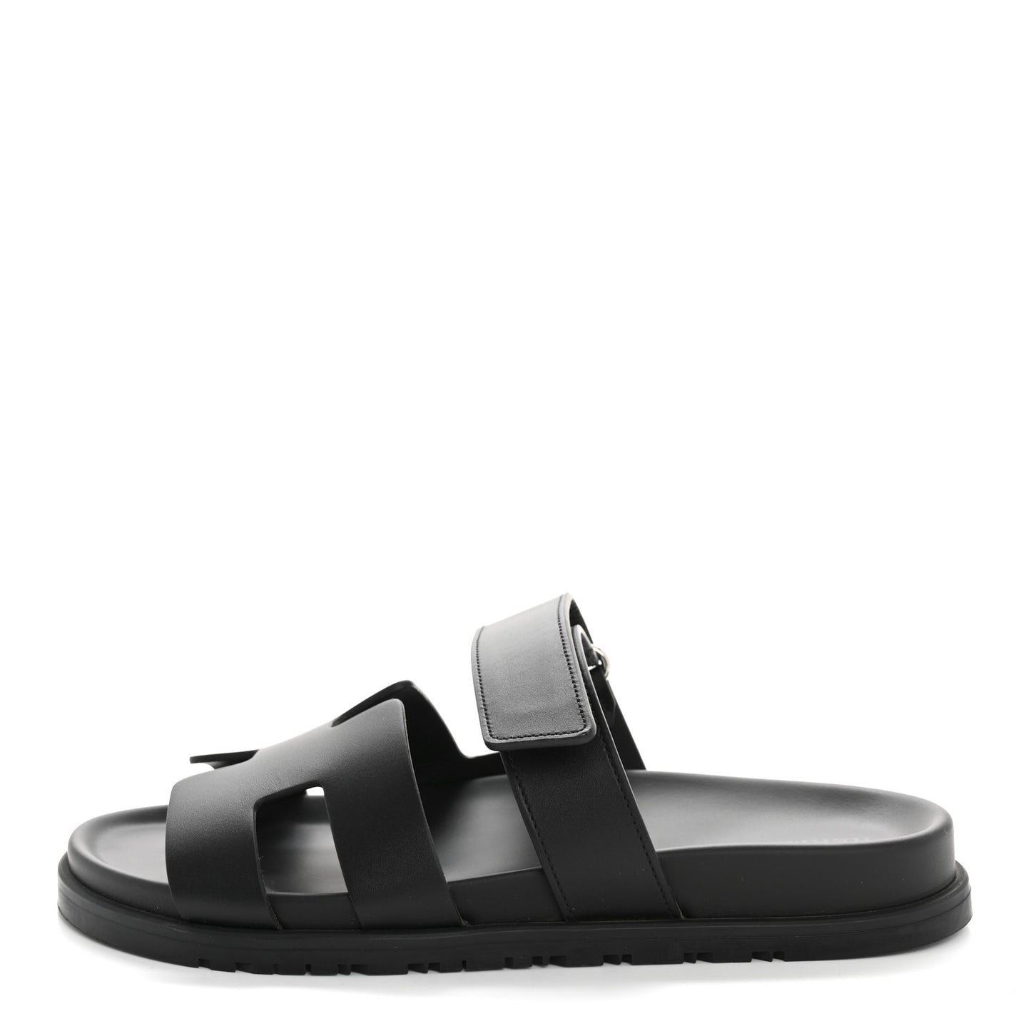 Calfskin Womens Chypre Sandals 39.5 Black