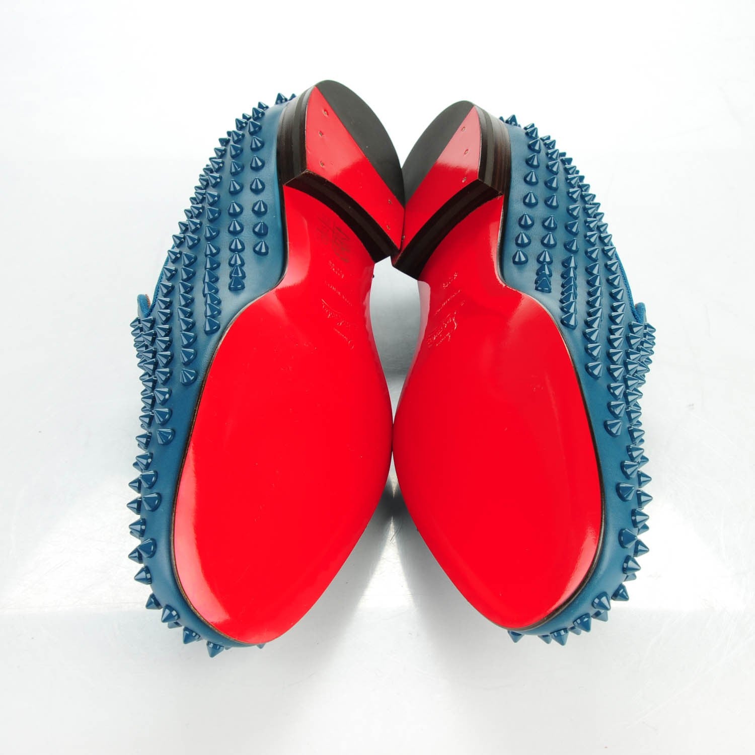 Christian Louboutin Mens Calfskin Rollerboy Spikes Flat Loafers 42.5 Turquin 5 of 7