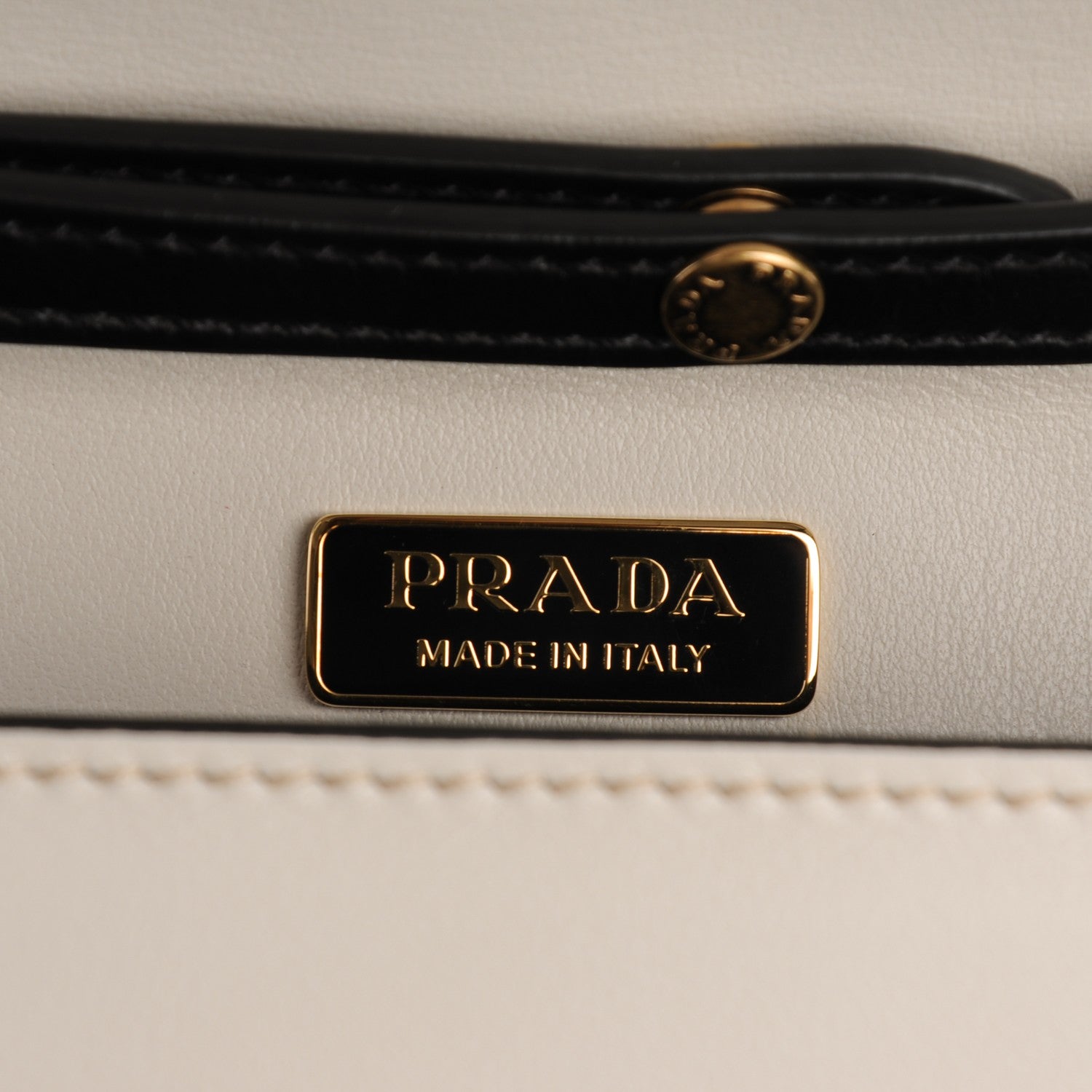 Prada City Calf Saffiano Cahier Bag Talco Black 6 of 6