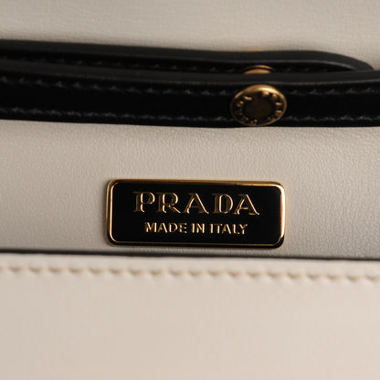 Prada City Calf Saffiano Cahier Bag Talco Black 6 of 6