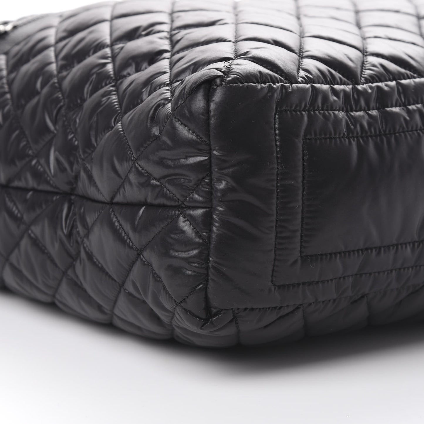 Nylon Quilted Coco Cocoon Hobo Black