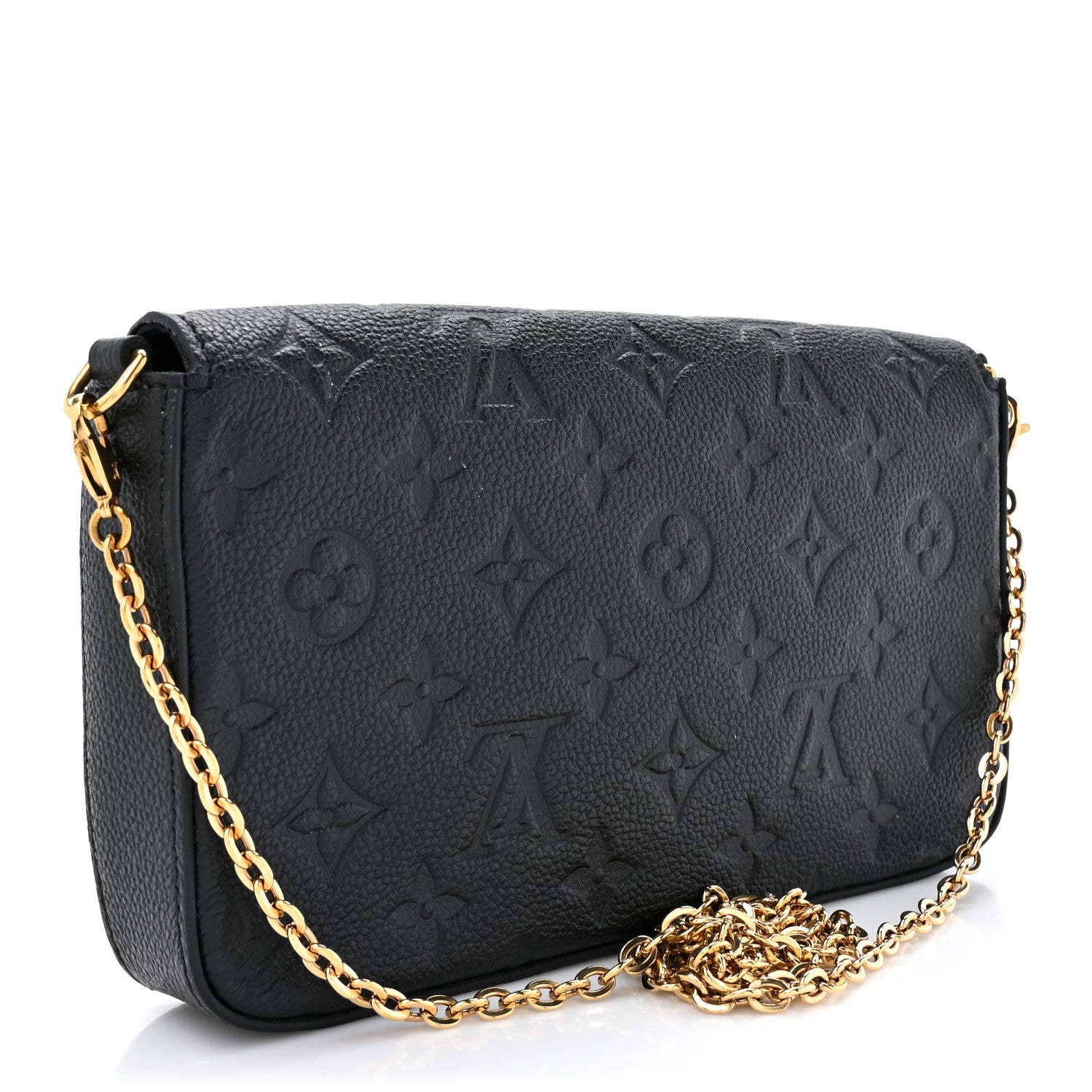Louis Vuitton Empreinte Pochette Felicie Chain Wallet Black 4 of 15