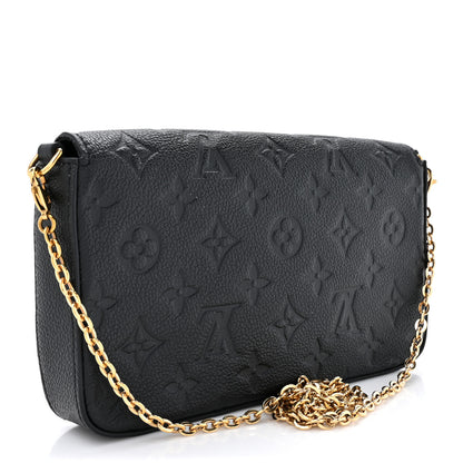 Louis Vuitton Empreinte Pochette Felicie Chain Wallet Black 4 of 15