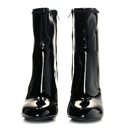 Louis Vuitton Patent Silhouette Ankle Boots 38 Black 2 of 7