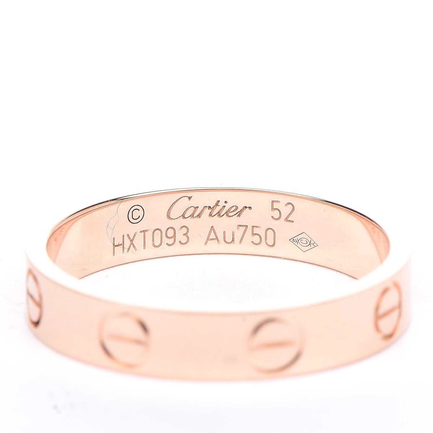 Cartier 18K Pink Gold 3.5mm LOVE Wedding Band Ring 52 6 4 of 5