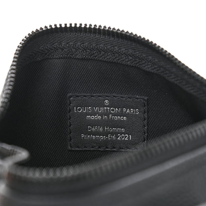 Louis Vuitton Calfskin Damier Distorted Keepall XS Black 6 of 9