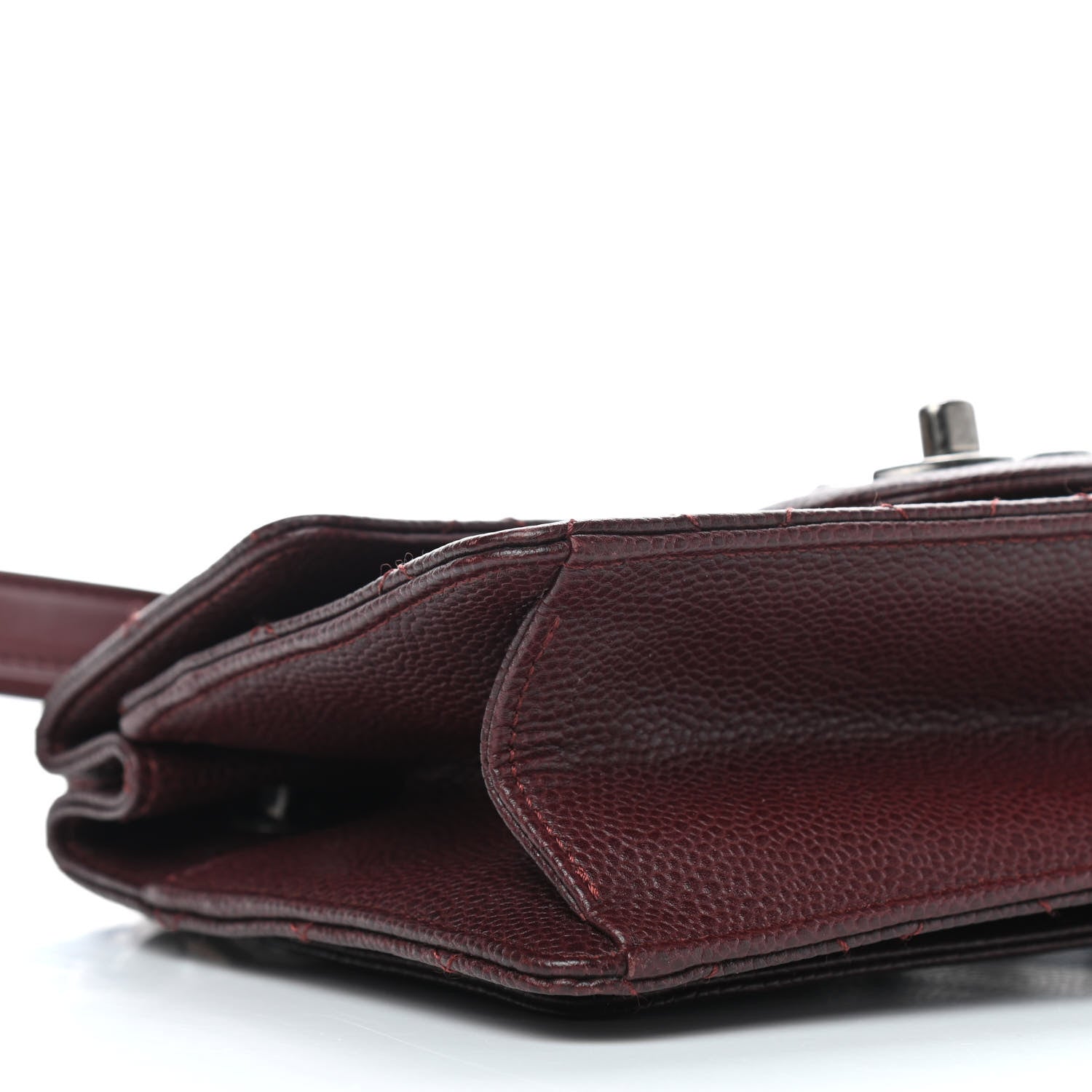 Chanel Caviar Quilted Small Retro Class Flap Burgundy 7 of 8
