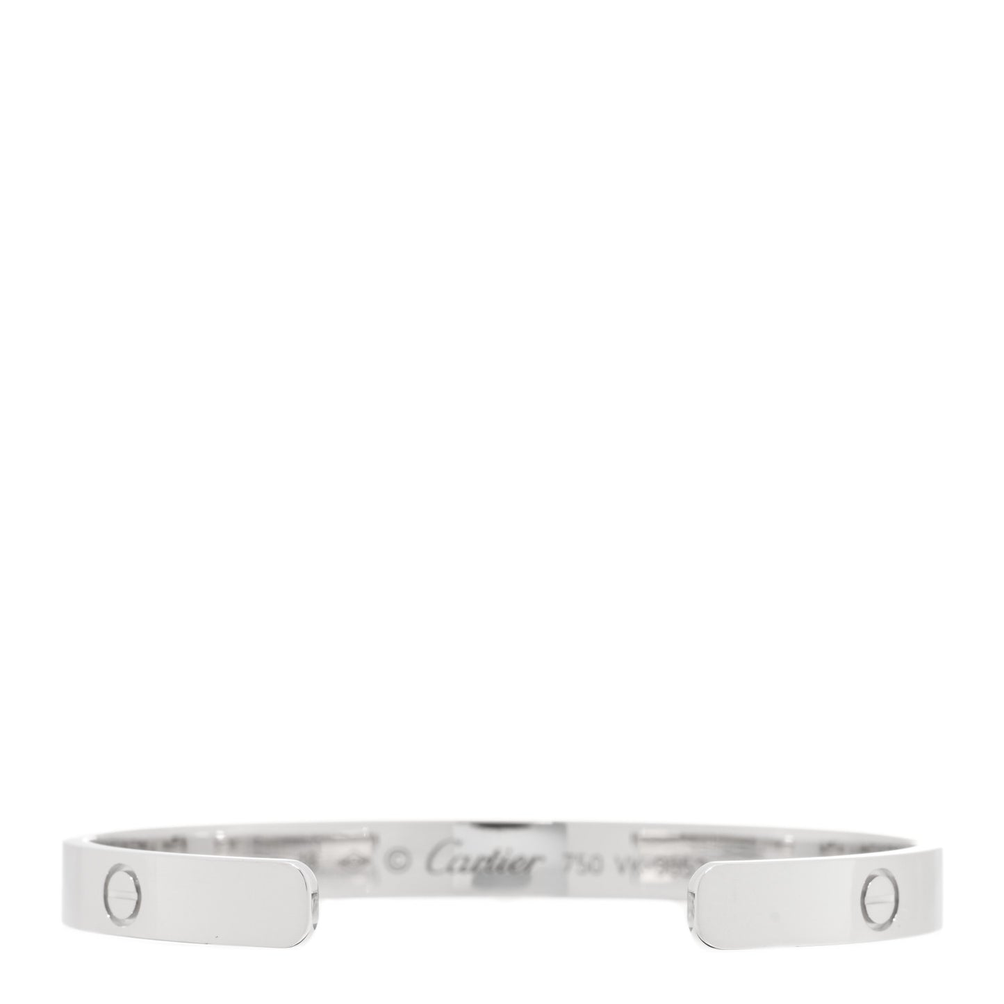 18K White Gold LOVE Cuff Bracelet 18