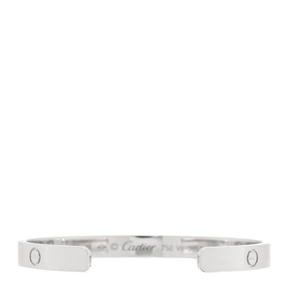 Cartier 18K White Gold LOVE Cuff Bracelet 18 2 of 3
