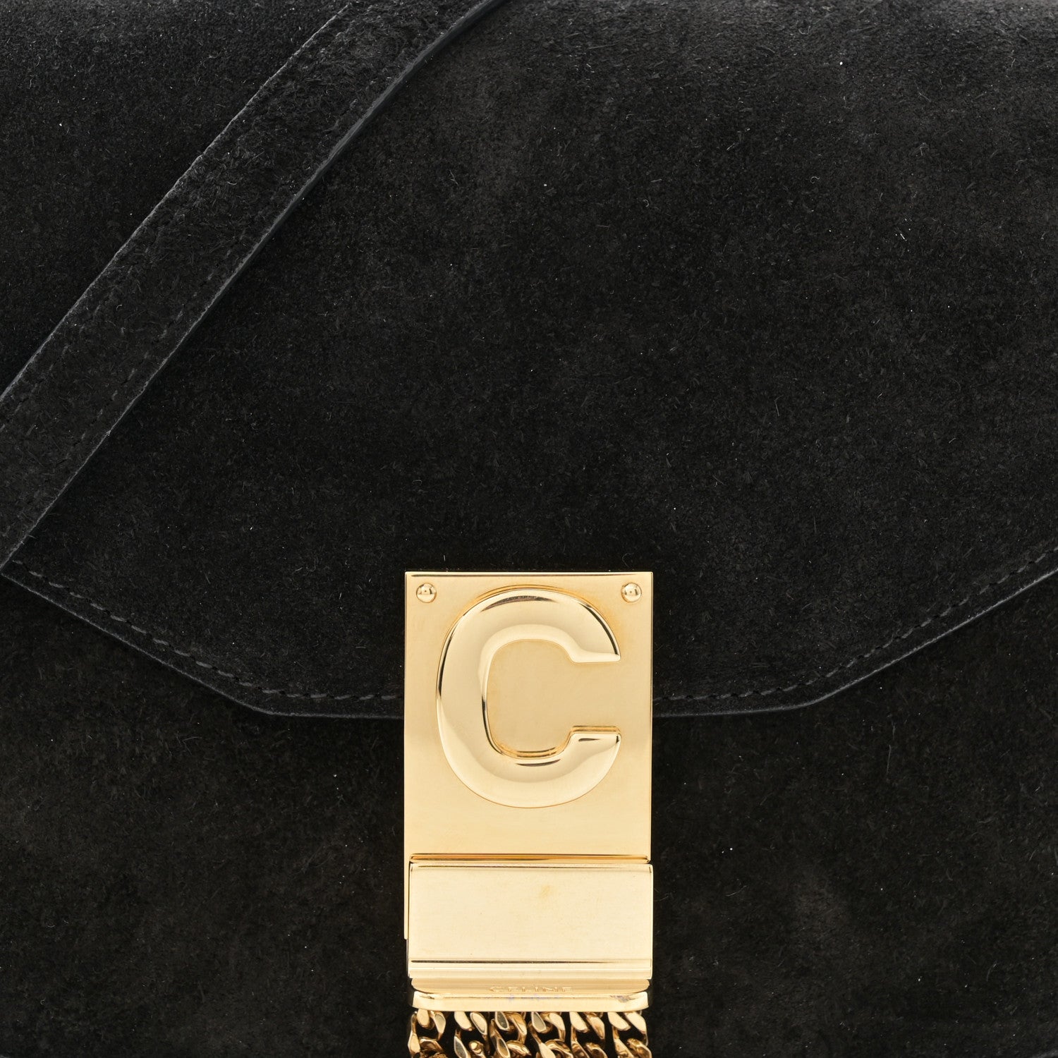 Celine Suede Small Pampille C Bag Black 8 of 11