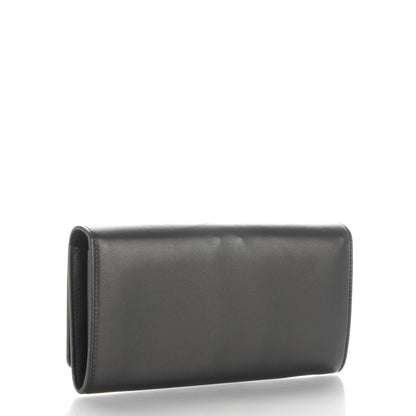 Celine Lambskin Large Flap Wallet Black 3 of 7