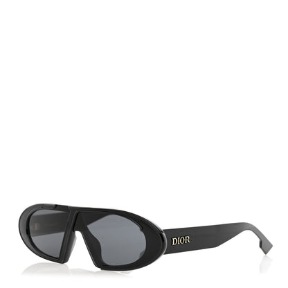 Christian Dior Acetate Oblique Oval Sunglasses Black 1 of 8