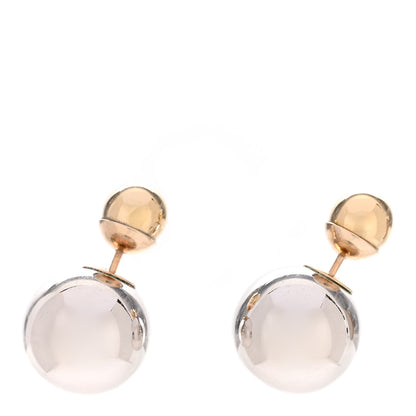 Christian Dior Mise En Dior Tribal Earrings Silver Gold 1 of 4