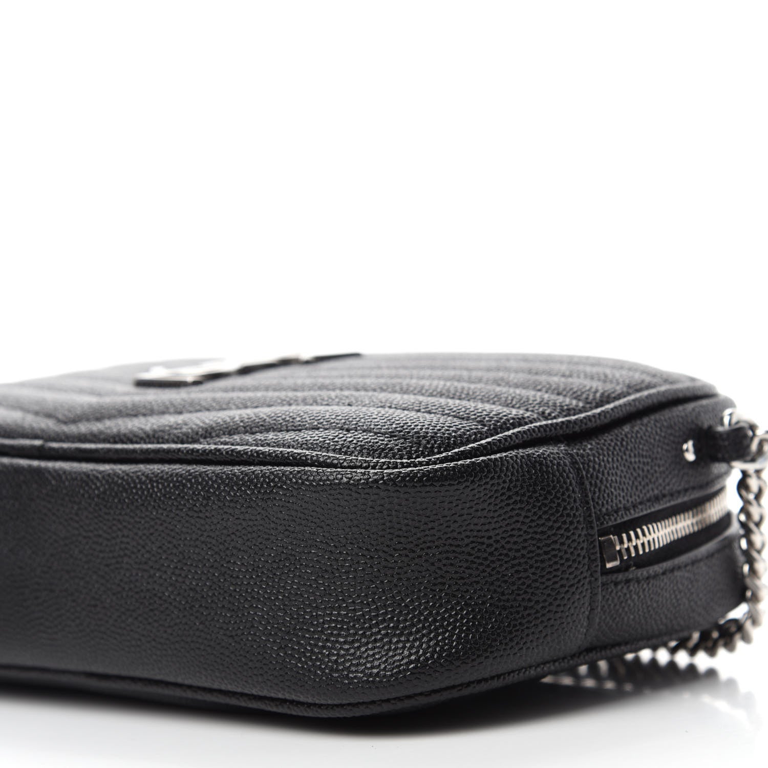 Saint Laurent Grain De Poudre Matelasse Monogram Mini Lou Camera Bag Black 13 of 20