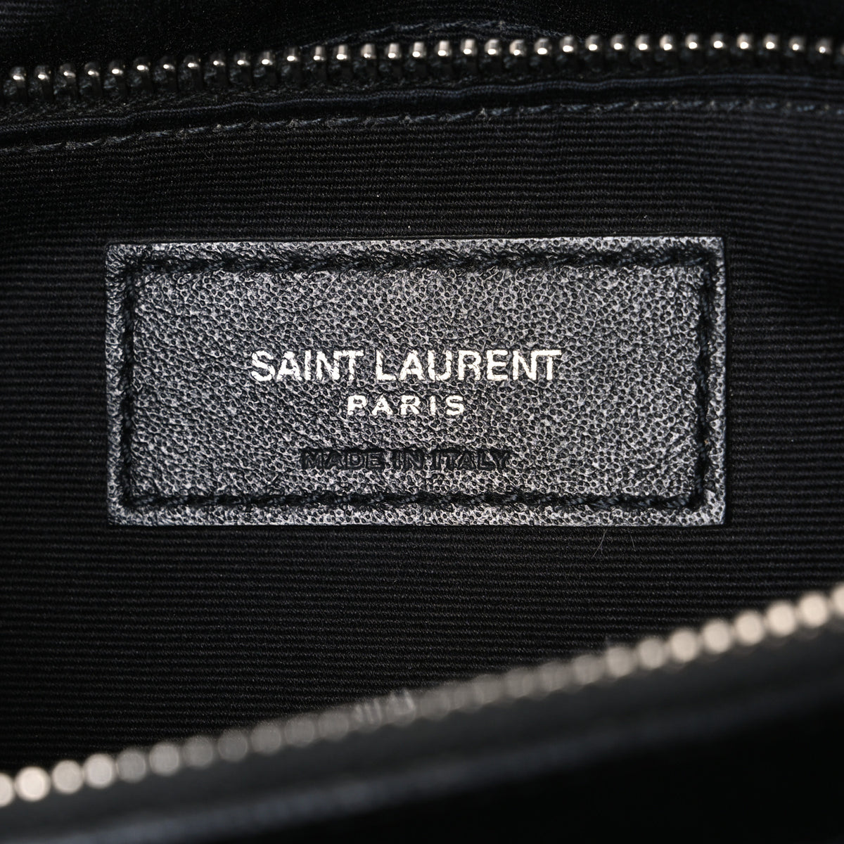 Calfskin Y Quilted Monogram Medium Loulou Chain Satchel Black